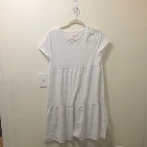 Wonder Nation White Tiered Casual Sundress Raglan Short Sleeve